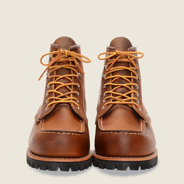 Red Wing Mens Roughneck - 6-inchr Rough & Tough Leather - Heritage Boots Brown - 4968BXZND